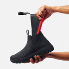 MISE Chelsea 2 slip-resistant kitchen boot in black with insole being removed