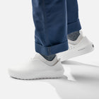 MISE All Day 2 white kitchen shoes on foot lateral view with heel exposing XL Extralight logo