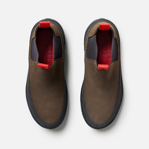 MISE Chelsea Boots in brown top down view view