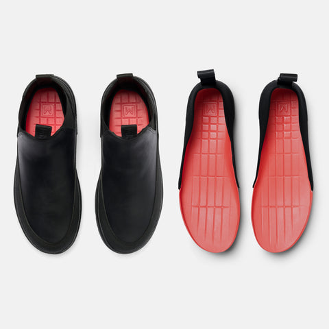 MISE Chelsea 2 slip-resistant kitchen boot in black with extra insoles top down view