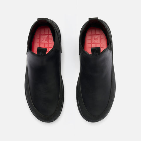 MISE Chelsea 2 slip-resistant kitchen boots in black top down view